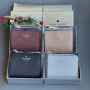 🎄KSNY 2021 Collection Shimmy Boxed Small Bifold L-zip Wallet🎄